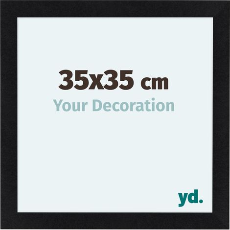 yd. - Cadre photo 35x35 - Noir Mat - MDF - Como (1/5)