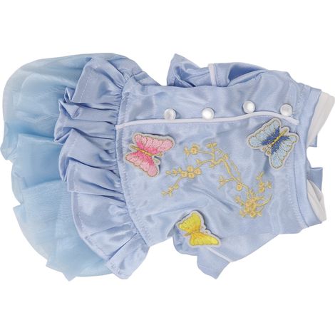 Vêtements pour animaux de compagnie de style chinois, jupe brodée de printemps et d'été, cheongsam pour chien, chiot et chat. (1/5)
