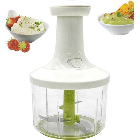Hachoir à aliments à presse manuelle -légumes manuel multifonctionnel, facile à nettoyer, hachoir à oignon art accessoire (1/4)
