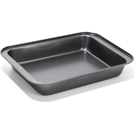 plateau de cuisson four, 32 x 22 x 5.5cm plaque à four rectangulaire plaques à pâtisserie moule à gâteau rectangulaire plateau de four plateau de cuisson pour la cuisson des grillades (1/5)