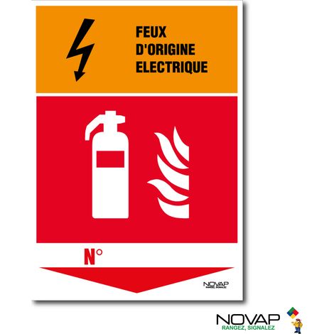 Panneau Extincteur feu d'origine éléctrique - Rigide A5 - 4600574