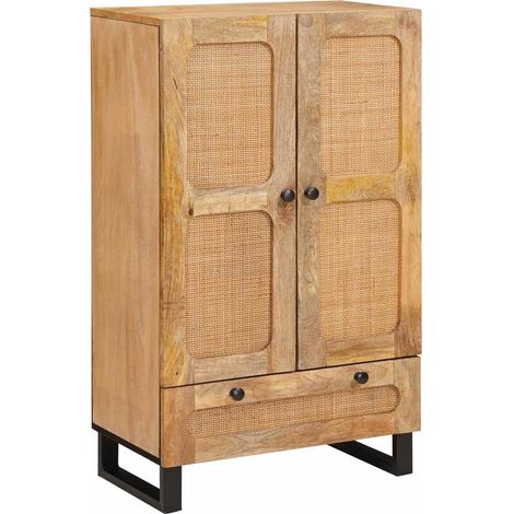 Highboard with Drawer Brown 40 x 33 x 110 cm Solid Mango Wood vidaXL