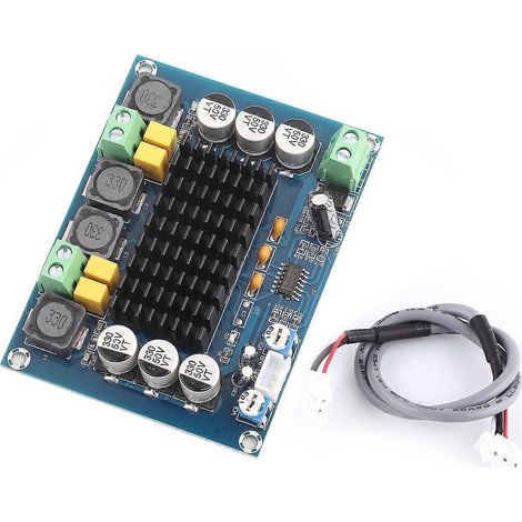 Amplificateur de puissance audio numérique stéréo haute performance DC12-26V (120 W + 120 W, double canal) (1/4)