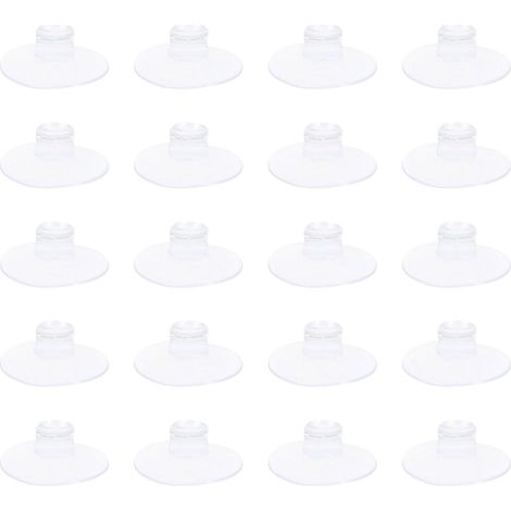 Lot de 20 Supports à Ventouse Plat 4,3 Cm pour Guirlande Lumineuse, Fixateur Mural Transparent à Fente, Organiseur de Câbles pour Décoration Intérieure, Fixation sans Perçage (1/5)