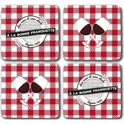 4 sous verres - Bonne Franquette
