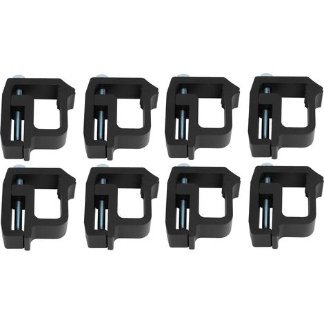 Lot de 8 Pinces de Fixation pour Camion Toit Ouvrant Hardtop Compatible avec 1500 2500 3500 Noir Aluminium (1/5)