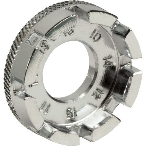 Llave para radios de seis vías - Accesorios para bicicletas - Ajustable - Antideslizante - Acero inoxidable - Tamaño compacto - Llave para radios (1/5)
