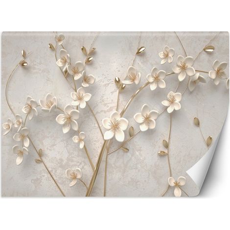 Carta Da Parati, Fiori su rami 3d - 100x70 (1/5)