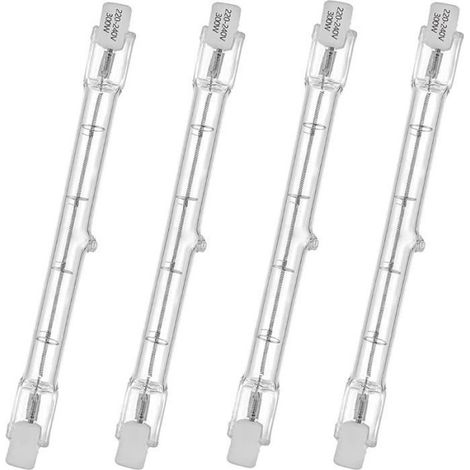 200w Eco Tube Halogène,Base R7S,118mm Tube Halogène,230v,200W,Dimmable,2700k Bnc Chaud (4 PCS) 200 Watts (1/5)