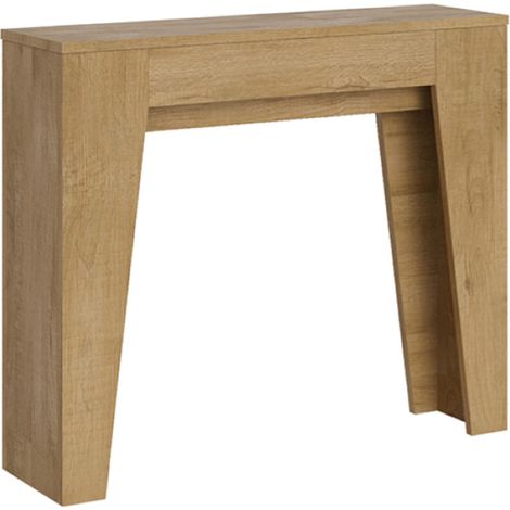 Consolle allungabile fino a 181 cm in nobilitato Quercia Natura - NARROW 90x25 cm (1/3)