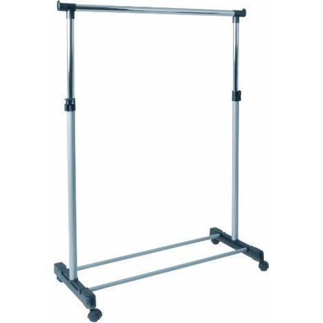 Portant sur roulettes 90x43x95-170 cm en métal gris (1/4)