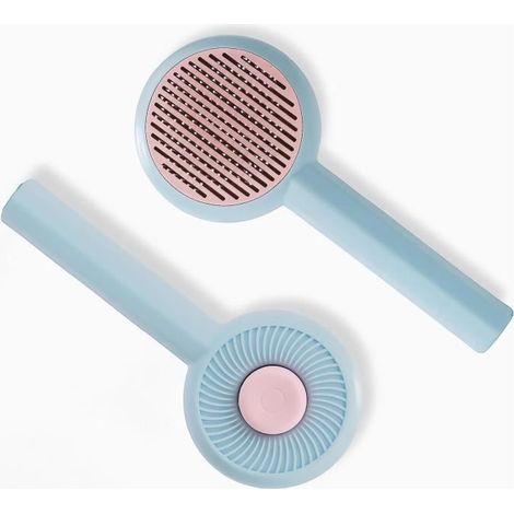 Brosse Chat Chien Autonettoyante,Brosse Animaux Poil Court Long Peigne Cat Brush-Bleu (1/4)