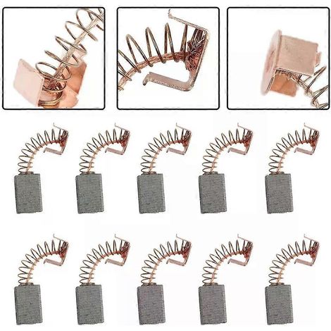 20 Stück 5x8x12mm Kohlebürsten für Black & Decker G720-B3, G720K-B3, GR750K, PF600-B3 Typ 1 Winkelschleifer-Motor-Ersatzteil (1/4)