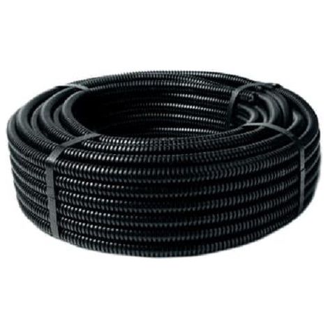 Tubo Corrugato Pieghevole Flessibile diametro 16mm Nero con Sonda Tirafilo ECTC1516T