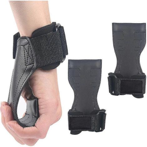 Une paire de gants de fitness pour homme, adaptés aux tractions, au développé couché, à l'entraînement avec haltères, au soulevé de terre et à l'haltérophilie, avec dragonne. (1/5)