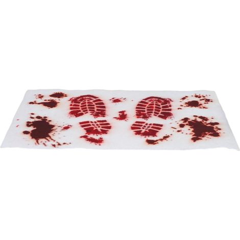 Tapis d'entrée antidérapant Halloween 60x90cm, tapis de sol intérieur imprimé sang pour salle de bain et entrée, tapis décoratif Halloween pour salon (1/5)