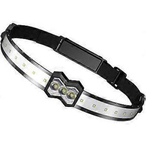 Bandeau léger, lampe frontale puissante avec LED - Lampe frontale portable avec LED pour le camping et la pêche en plein air. (1/5)