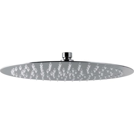 Soffione Doccia Tondo Ultraslim Ø30 cm in Acciaio Inox Satinato Nilo (1/2)