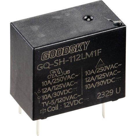GoodSky GQ-SH-112LM1F Relais pour circuits imprimés 12 V/DC 10 A 1 NO (T) 1 pc(s) (1/2)