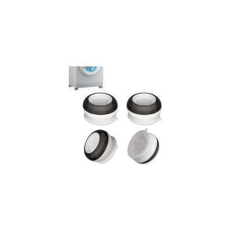 (Blanc) Patin Machine a Laver, 4 Pièces Universel Tapis Antivibration Lave Linge Socle Anti Dérapants Pied Amortisseurs Antirouille Support pour Sécho (1/5)