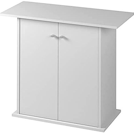 Ferplast Mobile Supporto per Acquario Stand Dubai 80 con Ante e Ripiano, Piedini Regolabili, Piano Resistente All'Acqua, 81 X 36 X H 73 cm, Legno Bianco (1/4)