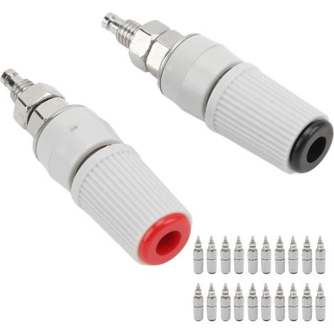20 Pièces Connecteur M5 Noir Rouge 4mm Douille Banane Prise Jack Adaptateur (1/5)