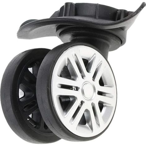 Lot de 2 Roulettes Doubles à Roulement à Rouleaux - Roues Pivotantes à 360 Degrés pour Trolley, Valise - Pièce de Réparation (1/5)
