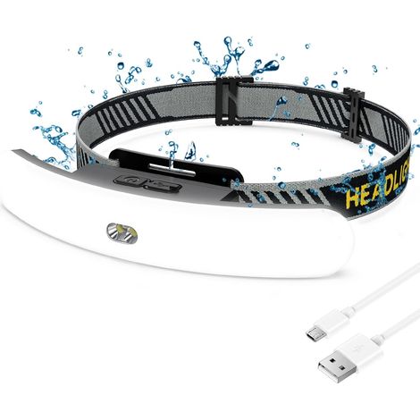 LED Headlamp USB Rechargeable LED Headlamp with 6 Lighting Modes, Super Bright Waterproof Lightweight Headlamp for Jogging, Camping, Hiking, Fishing, Running (1/5)