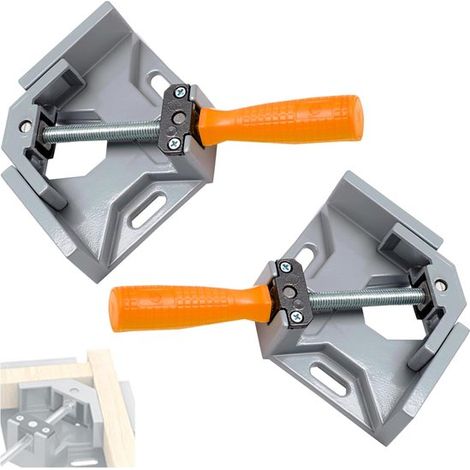 Abrazaderas de esquina para madera, Abrazaderas de esquina ajustables, mordazas giratorias robusto marco aluminio, Posicionador multifuncional (1/5)