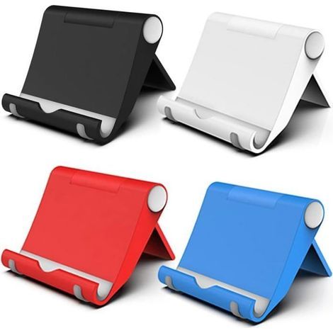 Lot de 2 supports de téléphone portable pour bureau réglables compatibles avec tous les téléphones pliables (couleurs mélangées) (1/5)