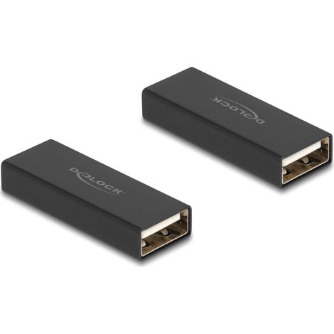 Delock Adaptador Cambiador de GÃ©nero USB 2.0 Tipo-A macho a macho de metal