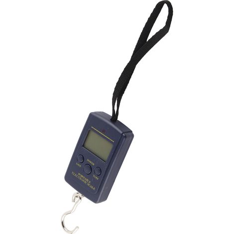 Balanza multifuncional portátil con gancho, precisión de 40 kg/10 g, pantalla grande, plástico ABS, cable flexible, función de tara, unidades kg/lb/oz/jin, apagado automático. (1/5)