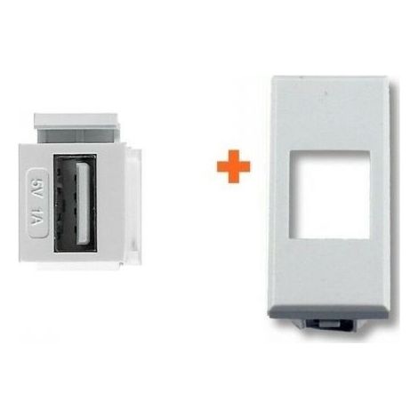 Intellinet Keystone caricatore presa USB 5V 1A compatibile Bticino Axolute bianca