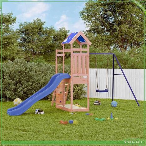 Aire de jeux d'extérieur - Modèle 3279143 - Bois de douglas massif - Toboggan et balançoire inclus - 427,5x185x215 cm (1/5)
