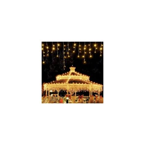 480 LEDs, 19 m lange Lichterkette, wasserdicht, 8 Modi, Weihnachtsbeleuchtung, Dekoration für Hochzeiten, Balkone, Terrassen, Partys, Abendveranstaltungen, Geburtstage, warmweiß