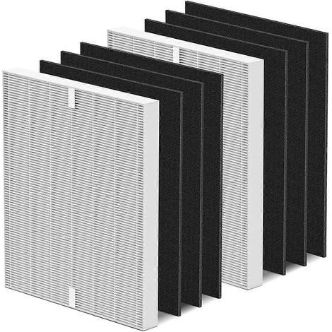 Lot de 2 filtres de rechange Airmega AP-1512HH pour purificateurs d'air Coway Airmega AP-1512HH et 200M, préfiltres à charbon HEPA