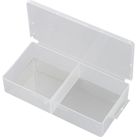 TRU COMPONENTS SG817-02 Sortimentskasten (L x B x H) 173 x 86 x 35 mm Anzahl Fächer: 2 feste Unterte
