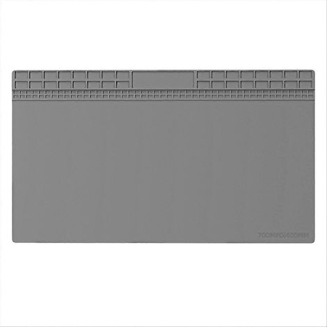 Tapis de réparation isolant en silicone pur gris extra large (700 x 400 mm) (1/5)