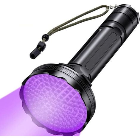 UV-Taschenlampe mit 128 LEDs, 395 nm, wasserdicht nach IPX6, tragbar, zur Erkennung von Fälschungen, auch für Tierurintests geeignet. (1/5)