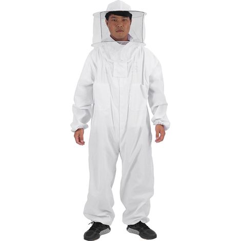 Kompletter professioneller Imkeranzug mit Schutzhelm, Größe XXL, für die Imkerei. (1/5)