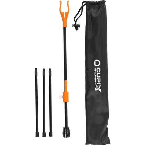 Support d'arc réglable en fibre de verre, support léger et portable pour tir à l'arc, chasse en extérieur, couleur orange. (1/5)