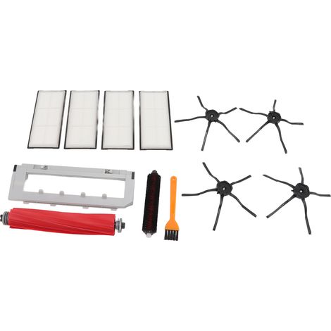 Kit accessoires aspirateur Roborock S7 MaxV / Plus / Ultra : brosse caoutchouc, brosse cheveux, filtre de rechange (1/5)