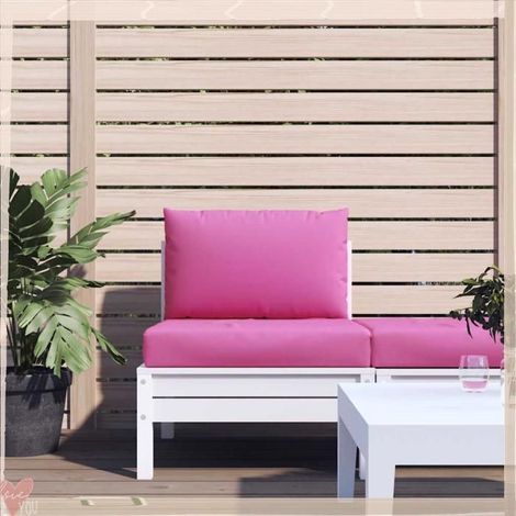 361771 Coussins de palette lot de 2 rose tissu Oxford (1/5)