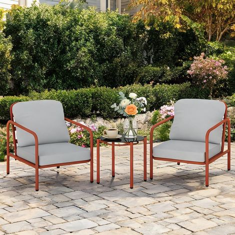 SunJet Table de jardin, table extérieure, Bistro extérieur 2 fauteuils - Réf. 6P2W8MJZWVK6 (1/5)