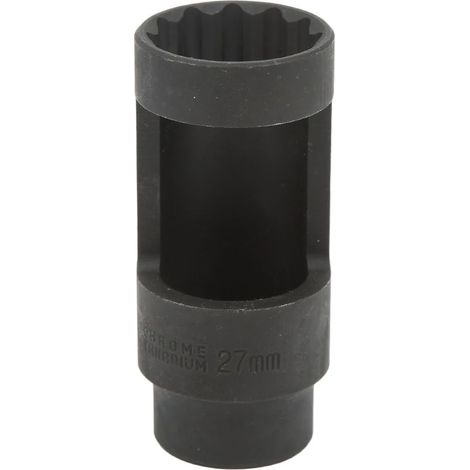 Douille d'injecteur diesel 1/2 pouces, 27 mm, 12 points en acier au chrome vanadium universel pour voitures (1/5)