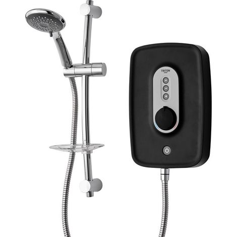 Triton Danzi Matt Black 8.5kW Electric Shower + Riser RP Perea Aquasurge Opal 3 (1/6)