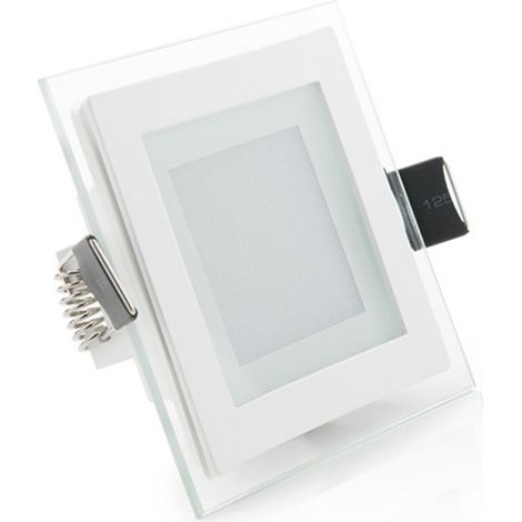 Foco Downlight LED 6W 600Lm 6000ºK Cuadrado   Cristal 40.000H [GR-MB02-6W-CW]