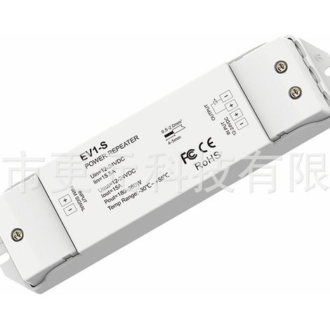 Constant voltage extension cord 12-24V DC, 1 channel, 15A, EV1-S