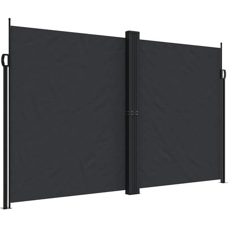 Toldo lateral retráctil negro 200x1200 cm vidaXL