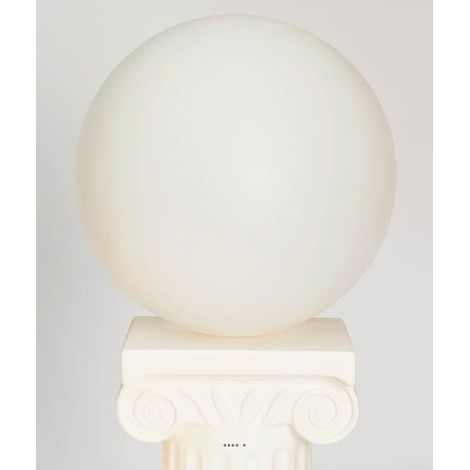 Boule lumineuse blanche int/ext en polyethylene D 40 cm